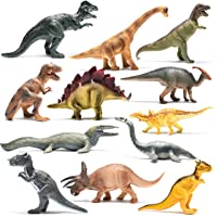 PREXTEX Pack de Dinosaurios de 25-4 cm de Aspecto Realista con 12 Figuras de Dinosaurios Surtidas